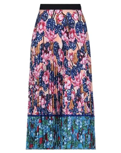Shop Mary Katrantzou Woman Midi Skirt Fuchsia Size 4 Polyester In Pink