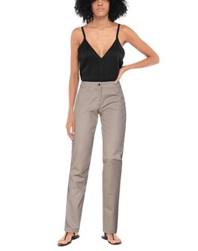 Shop Galliano Woman Pants Khaki Size 26 Cotton, Elastane In Beige