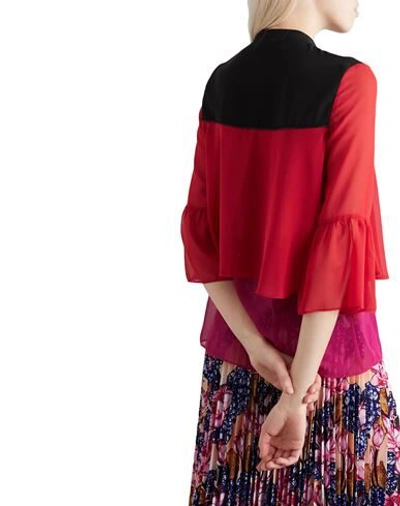 Shop Mary Katrantzou Woman Shirt Red Size 8 Polyester