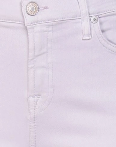 Shop 7 For All Mankind Woman Jeans Lilac Size 31 Cotton, Polyester, Elastane In Purple