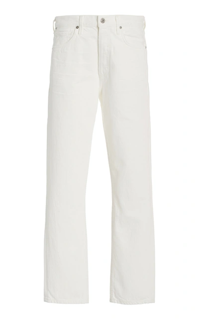 Shop Citizens Of Humanity Women's Charlotte Rigid High-rise Straight-leg Jeans In White