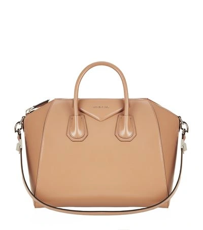 Shop Givenchy Medium Smooth Antigona Tote In Neutral