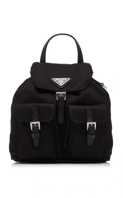 Shop Prada Nylon Mini Bag In Black