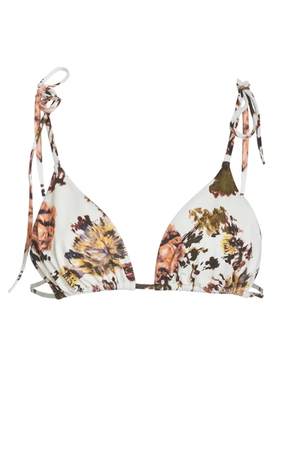 Shop Ulla Johnson Women's Maya Floral-printed String Bikini Top In Multi