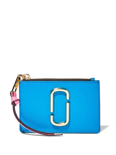 Shop Marc Jacobs Mini The Snapshot Compact Wallet In Blue