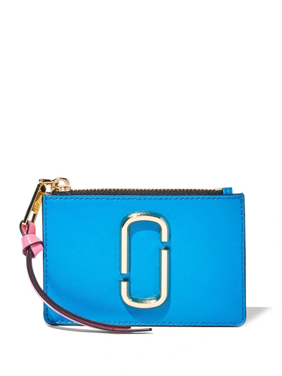Shop Marc Jacobs The Snapshot Top Zip Multi Wallet In Blue
