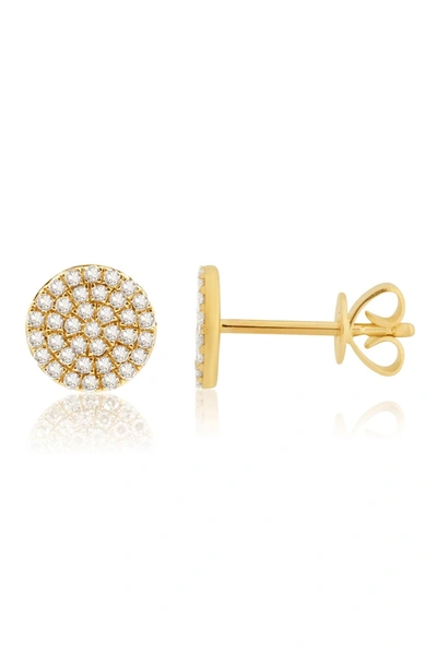 Shop Central Park Jewelry Round Stud Earrings In Yellow