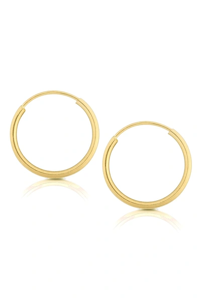 Shop Central Park Jewelry 12mm Endless Hoop Earrings In Yellow