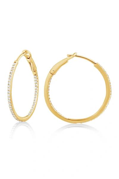 Shop Central Park Jewelry Round Hoop Earrings In Yellow