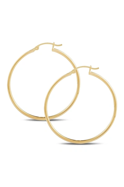 Shop Central Park Jewelry 40mm Hoop Earrings In Yellow