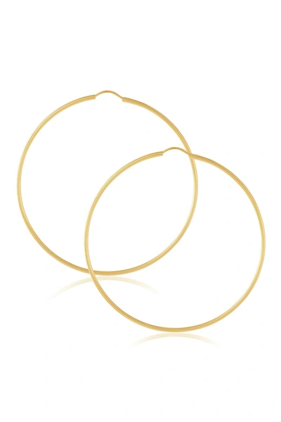 Shop Central Park Jewelry 55mm Endless Hoop Earrings In Yellow