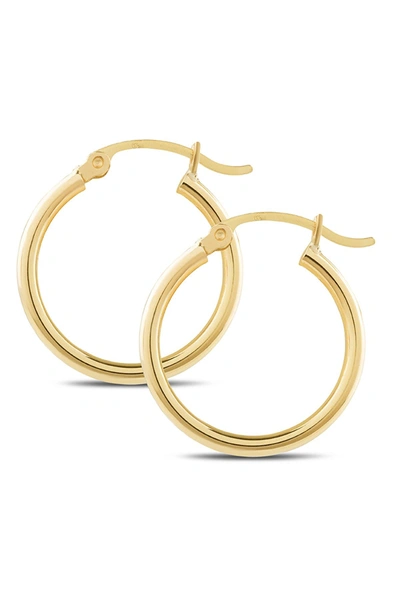 Shop Central Park Jewelry 10mm Hoop Earrings In Yellow