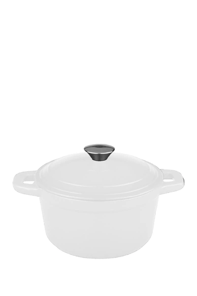 Berghoff White Neo 7 Qt Cast Iron Covered Casserole Dish In White