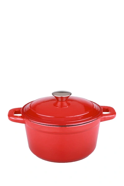 Berghoff Neo 7-quart Cast Iron Oval Covered Red Casserole In Red