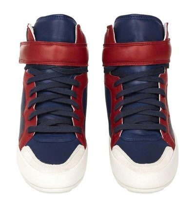 Shop Isabel Marant Bessy High-top Leather Sneaker