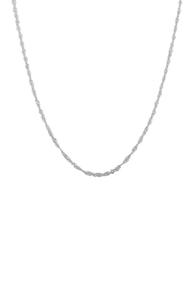 Best Silver Inc. Best Silver Sterling Silver Singapore Chain 20" In Silver