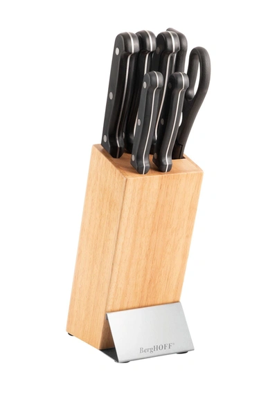 Shop Berghoff Essentials Quadra 7-piece Stainless Steel Knife Block Set In Black