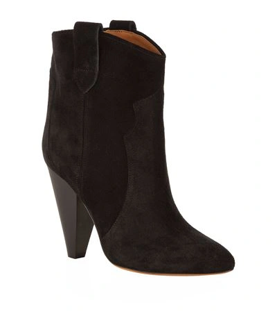 Isabel Marant Étoile Roxann Suede Ankle Boots In Black
