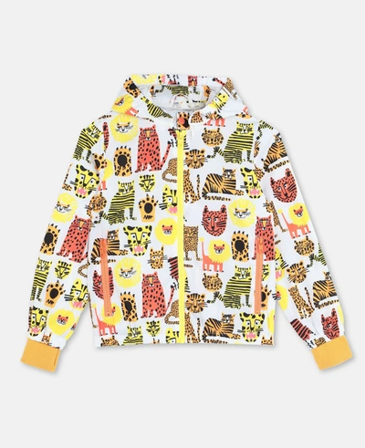 Shop Stella Mccartney Kids Yellow Wild Cats Jacket