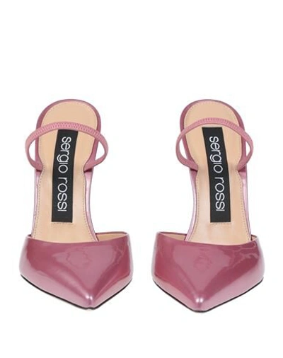 Shop Sergio Rossi Woman Mules & Clogs Pink Size 5 Soft Leather