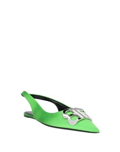 Shop Balenciaga Ballet Flats In Light Green