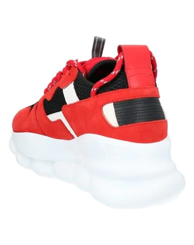 Shop Versace Sneakers In Red