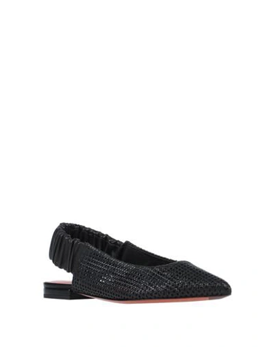 Santoni Ballet Flats In Black