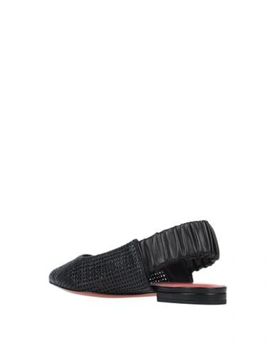 Santoni Ballet Flats In Black