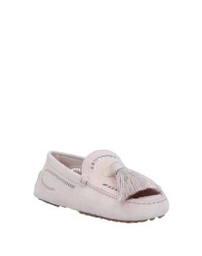 Shop Tod's Woman Loafers Light Pink Size 7 Soft Leather