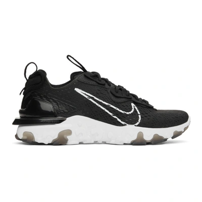 Shop Nike Black & White React Vision Sneakers In Blk/wht/blk