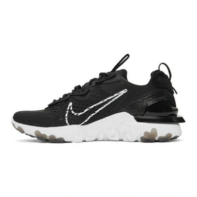 Shop Nike Black & White React Vision Sneakers In Blk/wht/blk