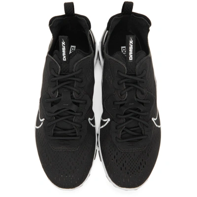 Shop Nike Black & White React Vision Sneakers In Blk/wht/blk