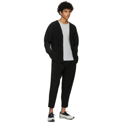 Shop Issey Miyake Black Basics Cardigan In 15 Black