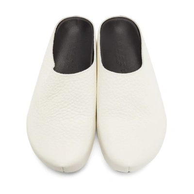 Shop Marni White Grained Loafers In 00w01 White