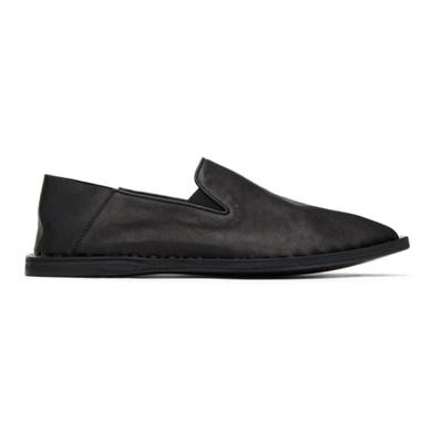 Shop Officine Creative Black Felix 006 Loafers In Wash Black