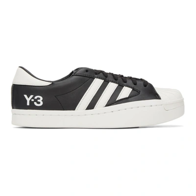 Shop Y-3 Black & White Yohji Star Sneakers In Black/white