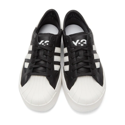 Shop Y-3 Black & White Yohji Star Sneakers In Black/white