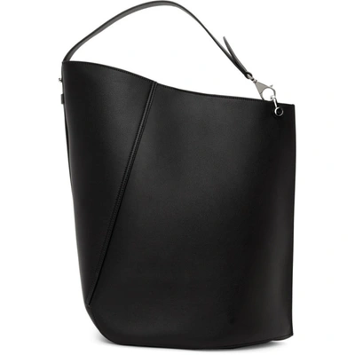 Shop Lanvin Black Large Hook Tote In 10 Black