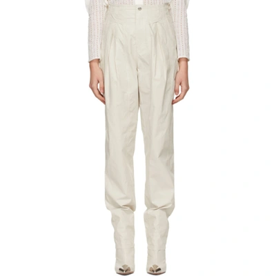 Shop Isabel Marant Off-white Kilandy Trousers In 20ck Chalk