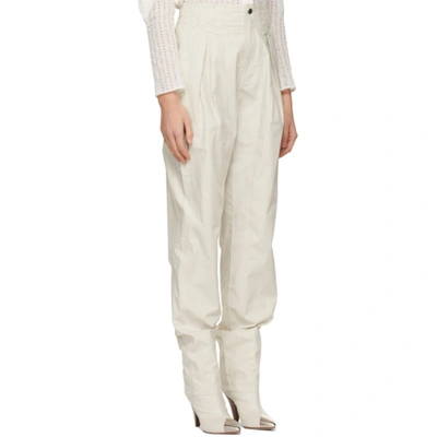 Shop Isabel Marant Off-white Kilandy Trousers In 20ck Chalk