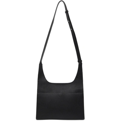 Shop Aesther Ekme Black Messenger Shoulder Bag In 145 Black