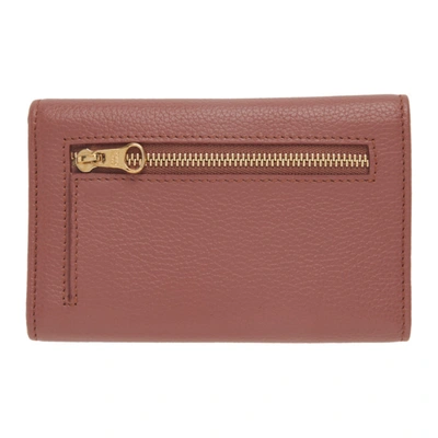 Shop See By Chloé Pink Lizzie Compact Trifold Wallet In 27u Fwnbrn