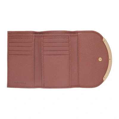 Shop See By Chloé Pink Lizzie Compact Trifold Wallet In 27u Fwnbrn