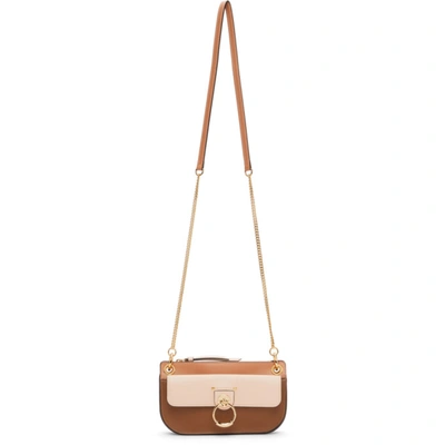 Shop Chloé Pink & Tan Small Tess Crossbody Bag In 6c0 Sofpink