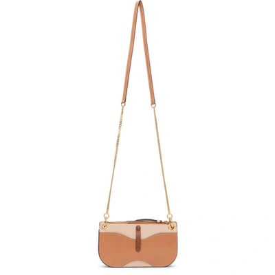 Shop Chloé Pink & Tan Small Tess Crossbody Bag In 6c0 Sofpink