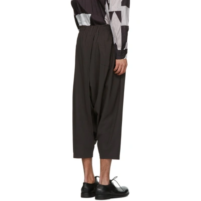 Shop 132 5. Issey Miyake Grey Seamless Bottom Basic Trousers In 13 Charcoal