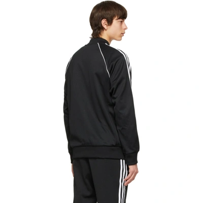 Shop Adidas Originals Black Adicolor Primeblue Sst Track Sweater In Black/white