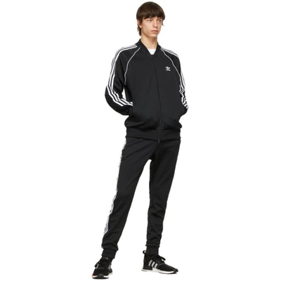 Shop Adidas Originals Black Adicolor Primeblue Sst Track Sweater In Black/white