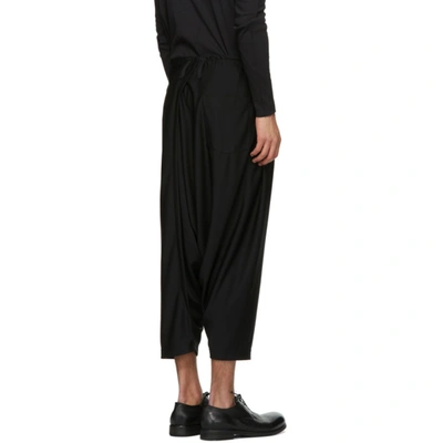 Shop 132 5. Issey Miyake Black Recycled Jersey Basic Trousers In 15 Black