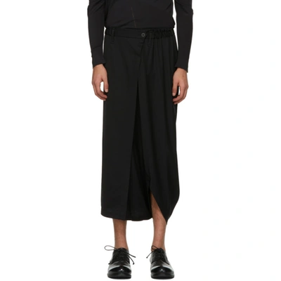 Shop 132 5. Issey Miyake Black Bottom Basic Trousers In 15 Black